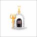 Aisshpra Divine Shiv Ling & Shiv Trishul Gold & Diamond Locket in 18 Kt 