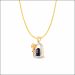 Aisshpra Divine Shiv Ling & Shiv Trishul Gold & Diamond Locket in 18 Kt 