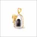 Aisshpra Divine Shiv Ling & Shiv Trishul Gold & Diamond Locket in 18 Kt 
