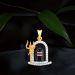 Aisshpra Divine Shiv Ling & Shiv Trishul Gold & Diamond Locket in 18 Kt 