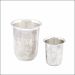 Aisshpra 92.5 Purity Milk Pattern Silver Glass Set of 2 Combo of One Mid-size & Small-size Glass