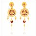Aisshpra Gold Earrings in 22 Kt Kolkata Style Meena Design Jewellery for Women