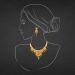 Aisshpra Gold Necklace Set in 22 Kt Kolkata Style Meena Design Wedding Jewellery for Women
