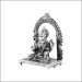 Aisshpra 92.5 Purity Antique Style Kamal Lakshmi Silver Idol or Murti Devotional Items