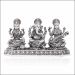 Aisshpra 92.5 Purity Antique Style Lord Lakshmi Ganesh Saraswati Silver Idol