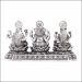 Aisshpra 92.5 Purity Antique Style Lord Lakshmi Ganesh Saraswati Silver Idol