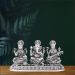 Aisshpra 92.5 Purity Antique Style Lord Lakshmi Ganesh Saraswati Silver Idol