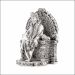 Aisshpra 92.5 Purity Lord Sai Baba Silver Idol Antique Style Devotional Items