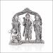 Aisshpra 92.5 Purity Ram Darbar Silver Idol Antique Style Devotional Items