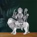 Aisshpra 92.5 Purity Maa Durga Silver Murti or Idol Antique Style Devotional Items