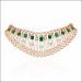 Aisshpra Emerald Rose Gold 14 Kt Diamond Necklace Bridal Wedding Jewellery for Women