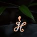 Aisshpra Alphabet "H" Gold Locket in 14 Kt Initial Letter Pendant Jewellery