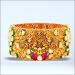 Aisshpra Kundan Gold Kada in 18 Kt Traditional Temple Style Jewellery for Women