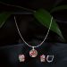 Aisshpra 92.5 Purity Fancy Silver Pendant Set Comes with a Set of Matching Earrings & Ring