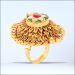 Aisshpra Gold Cocktail Ring in 22 Kt Meena Design Wedding Jewellery for Women 