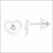 Aisshpra Pt 95 Platinum Earrings for Women Heart-shaped Design Jewellery