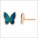 Aisshpra Rose Gold Earrings in 18 Kt for Kids Fluttering Butterfly Design Jewellery