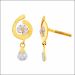 Aisshpra Gold Drop Earrings in 18 Kt for Kids Studded with Signity Stones  