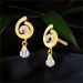 Aisshpra Gold Drop Earrings in 18 Kt for Kids Studded with Signity Stones  
