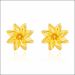 Aisshpra Gold Stud Earrings in 18 Kt for Women Sunflower-shaped Design Jewellery