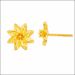 Aisshpra Gold Stud Earrings in 18 Kt for Women Sunflower-shaped Design Jewellery