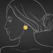 Aisshpra Gold Stud Earrings in 18 Kt for Women Sunflower-shaped Design Jewellery