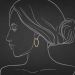 Aisshpra Gold Plain Bali Earrings in 18 Kt Daily Wear Jewellery for Women