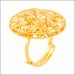 Aisshpra Gold Cocktail Ring in 22 Kt Turkish Jaali Design Wedding Jewellery for Women 