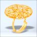 Aisshpra Gold Cocktail Ring in 22 Kt Turkish Jaali Design Wedding Jewellery for Women 