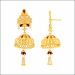 Aisshpra Gold Jhumka Earrings in 18 Kt Meena Design Traditional Wear Jewellery for Women