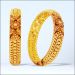 Aisshpra Antique Gold Bangles in 18 Kt Traditional Geru Design Jewellery for Women