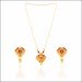 Aisshpra Gold Necklace Set in 18 Kt Traditional Geru Design Jewellery for Women