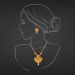 Aisshpra Gold Necklace Set in 18 Kt Traditional Geru Design Jewellery for Women