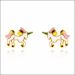 Aisshpra Gold Earrings in 18 Kt Dreamy Unicorn Design Jewellery for Kids 