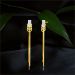 Aisshpra Signity Gold Drop Earrings in 18 Kt Splendid Party Wear Jewellery for Women