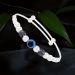 Aisshpra 92.5 Sterling Silver Set of 2 Nazariya Bracelet Silver Jewellery for Kids