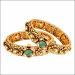 Aisshpra Antique Gold Bangles in 22 Kt Meena Design Wedding Jewellery for Women