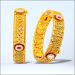 Aisshpra Gold Bangles in 18 Kt Classical Meena Design Wedding Jewellery for Women