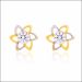 Aisshpra Solitaire Gold Stud Earrings in 18 Kt for Women Floral Design Jewellery