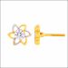 Aisshpra Solitaire Gold Stud Earrings in 18 Kt for Women Floral Design Jewellery