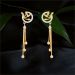 Aisshpra Signity Gold Earrings in 18 Kt Stylish Party Wear Jewellery for Women 