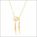 Aisshpra Signity Gold Pendant Set in 18 Kt Comes with a set of Matching Earrings