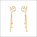Aisshpra Signity Gold Pendant Set in 18 Kt Comes with a set of Matching Earrings