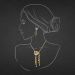 Aisshpra Signity Gold Pendant Set in 18 Kt Comes with a set of Matching Earrings