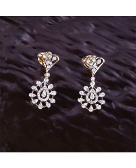 Ethereal Radiance Diamond Necklace Earrings