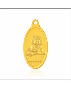 Aisshpra 999 Purity 1 Gram Laddu Gopal Gold Coin Pendant