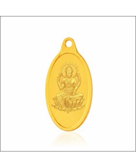 Aisshpra 999 Purity 2 Gram Goddess Lakshmi Gold Coin Pendant