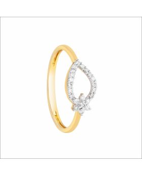 Graceful Pear Pavé Diamond Ring