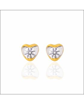 Novel Grace Yellow Gold Stud Earrings