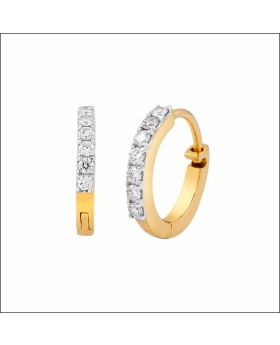 Timeless Sparkle Diamond Bali Hoops